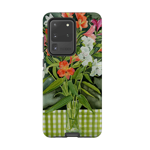Samsung phone case-Fresias By Mary Stubberfield-Product Details Raised bevel to protect screen from scratches. Impact resistant polycarbonate shell and shock absorbing inner TPU liner. Secure fit with design wrapping around side of the case and full access to ports. Compatible with Qi-standard wireless charging. Thickness 1/8 inch (3mm), weight 30g. Compatibility See drop down menu for options, please select the right case as we print to order.-Stringberry
