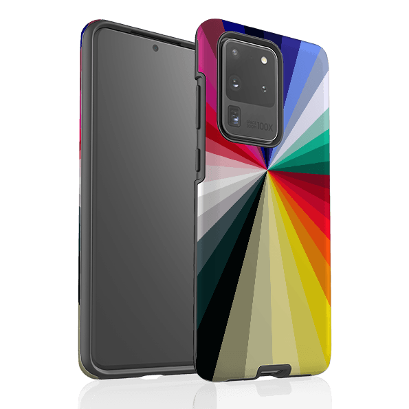 Samsung phone case-Full Spectrum By Kitty Joseph-Product Details Raised bevel to protect screen from scratches. Impact resistant polycarbonate shell and shock absorbing inner TPU liner. Secure fit with design wrapping around side of the case and full access to ports. Compatible with Qi-standard wireless charging. Thickness 1/8 inch (3mm), weight 30g. Compatibility See drop down menu for options, please select the right case as we print to order.-Stringberry