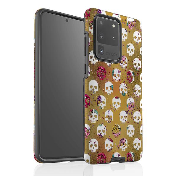 Samsung phone case-G Skull-Product Details Raised bevel to protect screen from scratches. Impact resistant polycarbonate shell and shock absorbing inner TPU liner. Secure fit with design wrapping around side of the case and full access to ports. Compatible with Qi-standard wireless charging. Thickness 1/8 inch (3mm), weight 30g. Compatibility See drop down menu for options, please select the right case as we print to order.-Stringberry