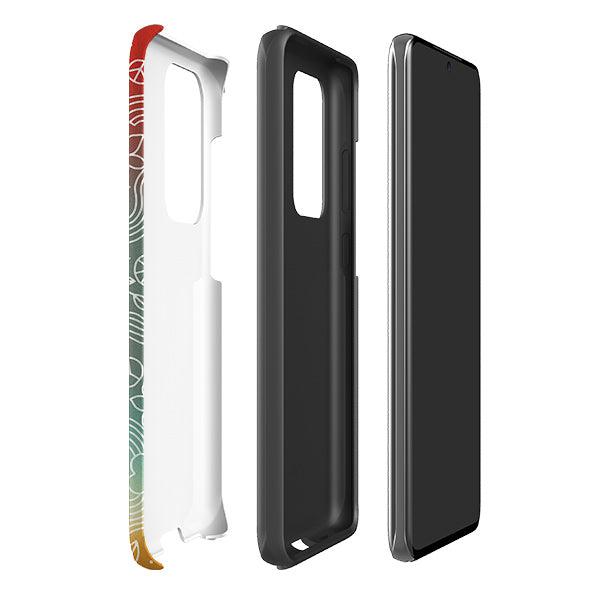 Samsung phone case-Galaxy Mandala-Product Details Raised bevel to protect screen from scratches. Impact resistant polycarbonate shell and shock absorbing inner TPU liner. Secure fit with design wrapping around side of the case and full access to ports. Compatible with Qi-standard wireless charging. Thickness 1/8 inch (3mm), weight 30g. Compatibility See drop down menu for options, please select the right case as we print to order.-Stringberry