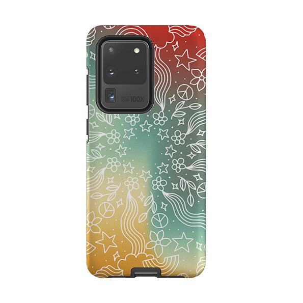Samsung phone case-Galaxy Mandala-Product Details Raised bevel to protect screen from scratches. Impact resistant polycarbonate shell and shock absorbing inner TPU liner. Secure fit with design wrapping around side of the case and full access to ports. Compatible with Qi-standard wireless charging. Thickness 1/8 inch (3mm), weight 30g. Compatibility See drop down menu for options, please select the right case as we print to order.-Stringberry