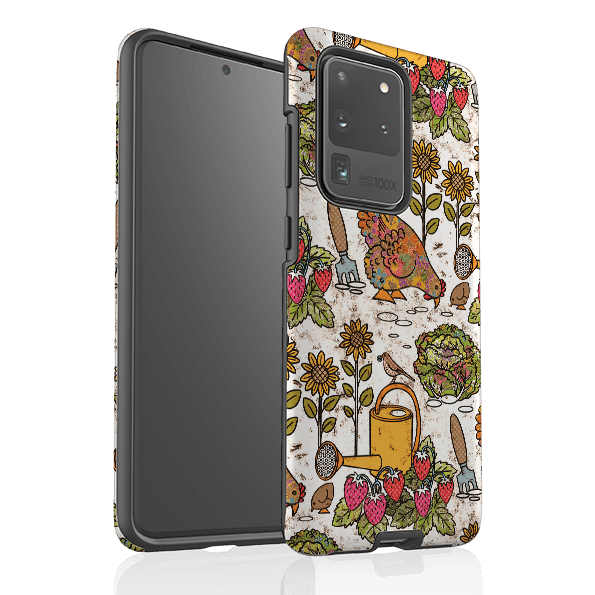 Samsung phone case-Garden By Amelia Bowman-Product Details Raised bevel to protect screen from scratches. Impact resistant polycarbonate shell and shock absorbing inner TPU liner. Secure fit with design wrapping around side of the case and full access to ports. Compatible with Qi-standard wireless charging. Thickness 1/8 inch (3mm), weight 30g. Compatibility See drop down menu for options, please select the right case as we print to order.-Stringberry