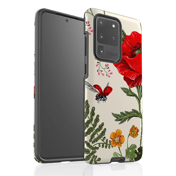 Samsung phone case-Garden Delight-Product Details Raised bevel to protect screen from scratches. Impact resistant polycarbonate shell and shock absorbing inner TPU liner. Secure fit with design wrapping around side of the case and full access to ports. Compatible with Qi-standard wireless charging. Thickness 1/8 inch (3mm), weight 30g. Compatibility See drop down menu for options, please select the right case as we print to order.-Stringberry