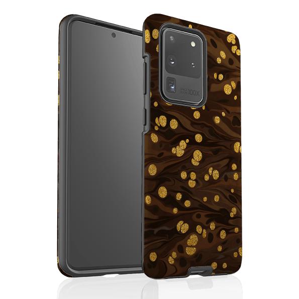 Samsung phone case-Ginger Soda-Product Details Raised bevel to protect screen from scratches. Impact resistant polycarbonate shell and shock absorbing inner TPU liner. Secure fit with design wrapping around side of the case and full access to ports. Compatible with Qi-standard wireless charging. Thickness 1/8 inch (3mm), weight 30g. Compatibility See drop down menu for options, please select the right case as we print to order.-Stringberry