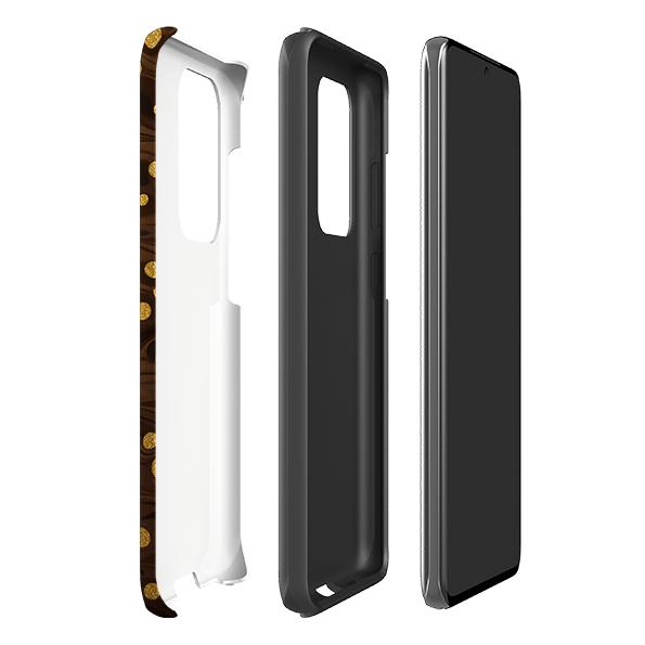Samsung phone case-Ginger Soda-Product Details Raised bevel to protect screen from scratches. Impact resistant polycarbonate shell and shock absorbing inner TPU liner. Secure fit with design wrapping around side of the case and full access to ports. Compatible with Qi-standard wireless charging. Thickness 1/8 inch (3mm), weight 30g. Compatibility See drop down menu for options, please select the right case as we print to order.-Stringberry