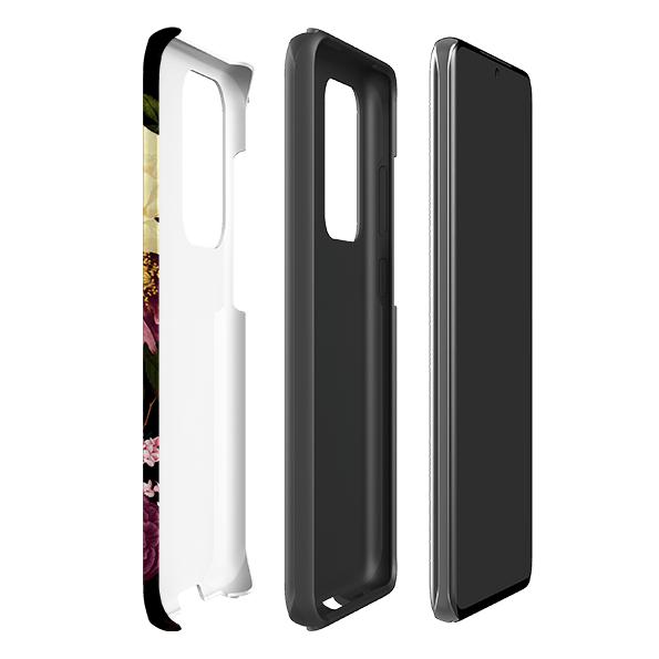 Samsung phone case-Grace-Product Details Raised bevel to protect screen from scratches. Impact resistant polycarbonate shell and shock absorbing inner TPU liner. Secure fit with design wrapping around side of the case and full access to ports. Compatible with Qi-standard wireless charging. Thickness 1/8 inch (3mm), weight 30g. Compatibility See drop down menu for options, please select the right case as we print to order.-Stringberry
