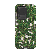 Samsung phone case-Green Floral By Amelia Bowman-Product Details Raised bevel to protect screen from scratches. Impact resistant polycarbonate shell and shock absorbing inner TPU liner. Secure fit with design wrapping around side of the case and full access to ports. Compatible with Qi-standard wireless charging. Thickness 1/8 inch (3mm), weight 30g. Compatibility See drop down menu for options, please select the right case as we print to order.-Stringberry