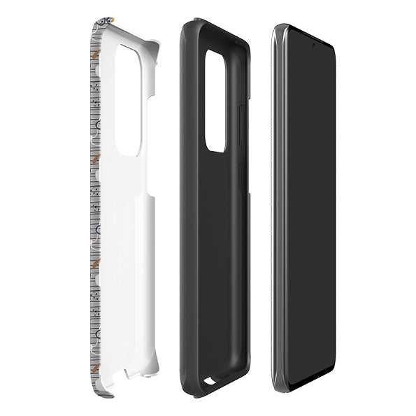 Samsung phone case-Groucho Barks-Product Details Raised bevel to protect screen from scratches. Impact resistant polycarbonate shell and shock absorbing inner TPU liner. Secure fit with design wrapping around side of the case and full access to ports. Compatible with Qi-standard wireless charging. Thickness 1/8 inch (3mm), weight 30g. Compatibility See drop down menu for options, please select the right case as we print to order.-Stringberry