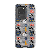 Samsung phone case-Groucho Barks-Product Details Raised bevel to protect screen from scratches. Impact resistant polycarbonate shell and shock absorbing inner TPU liner. Secure fit with design wrapping around side of the case and full access to ports. Compatible with Qi-standard wireless charging. Thickness 1/8 inch (3mm), weight 30g. Compatibility See drop down menu for options, please select the right case as we print to order.-Stringberry