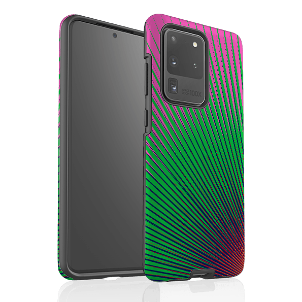 Samsung phone case-Halos Watermelon By Kitty Joseph-Product Details Raised bevel to protect screen from scratches. Impact resistant polycarbonate shell and shock absorbing inner TPU liner. Secure fit with design wrapping around side of the case and full access to ports. Compatible with Qi-standard wireless charging. Thickness 1/8 inch (3mm), weight 30g. Compatibility See drop down menu for options, please select the right case as we print to order.-Stringberry