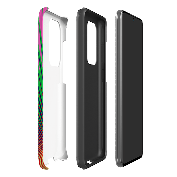 Samsung phone case-Halos Watermelon By Kitty Joseph-Product Details Raised bevel to protect screen from scratches. Impact resistant polycarbonate shell and shock absorbing inner TPU liner. Secure fit with design wrapping around side of the case and full access to ports. Compatible with Qi-standard wireless charging. Thickness 1/8 inch (3mm), weight 30g. Compatibility See drop down menu for options, please select the right case as we print to order.-Stringberry