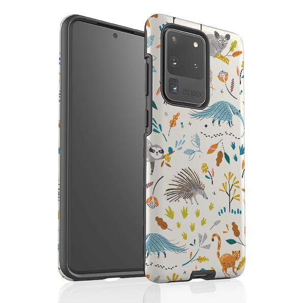 Samsung phone case-Hanging Around By Ali Brookes-Product Details Raised bevel to protect screen from scratches. Impact resistant polycarbonate shell and shock absorbing inner TPU liner. Secure fit with design wrapping around side of the case and full access to ports. Compatible with Qi-standard wireless charging. Thickness 1/8 inch (3mm), weight 30g. Compatibility See drop down menu for options, please select the right case as we print to order.-Stringberry