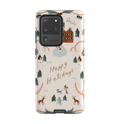 Samsung phone case-Happy Holidays By Bex Parkin-Product Details Raised bevel to protect screen from scratches. Impact resistant polycarbonate shell and shock absorbing inner TPU liner. Secure fit with design wrapping around side of the case and full access to ports. Compatible with Qi-standard wireless charging. Thickness 1/8 inch (3mm), weight 30g. Compatibility See drop down menu for options, please select the right case as we print to order.-Stringberry