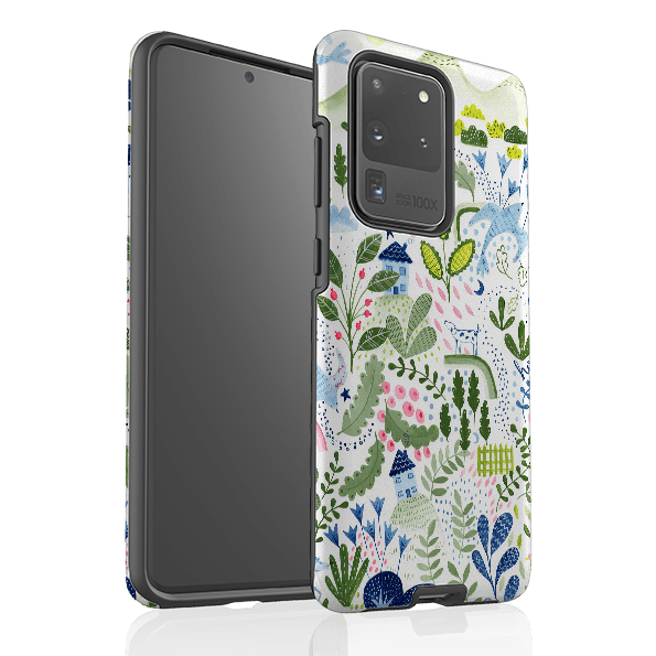 Samsung phone case-Home By Bex Parkin-Product Details Raised bevel to protect screen from scratches. Impact resistant polycarbonate shell and shock absorbing inner TPU liner. Secure fit with design wrapping around side of the case and full access to ports. Compatible with Qi-standard wireless charging. Thickness 1/8 inch (3mm), weight 30g. Compatibility See drop down menu for options, please select the right case as we print to order.-Stringberry