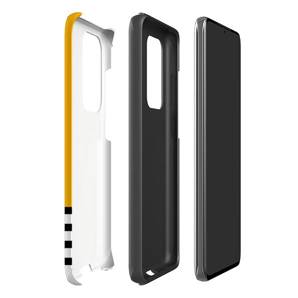 Samsung phone case-Honey And Stripes-Product Details Raised bevel to protect screen from scratches. Impact resistant polycarbonate shell and shock absorbing inner TPU liner. Secure fit with design wrapping around side of the case and full access to ports. Compatible with Qi-standard wireless charging. Thickness 1/8 inch (3mm), weight 30g. Compatibility See drop down menu for options, please select the right case as we print to order.-Stringberry