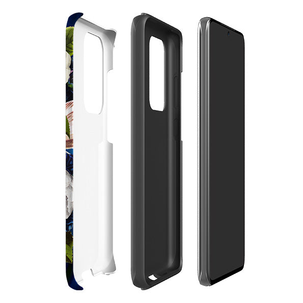 Samsung phone case-Honeysuckle-Product Details Raised bevel to protect screen from scratches. Impact resistant polycarbonate shell and shock absorbing inner TPU liner. Secure fit with design wrapping around side of the case and full access to ports. Compatible with Qi-standard wireless charging. Thickness 1/8 inch (3mm), weight 30g. Compatibility See drop down menu for options, please select the right case as we print to order.-Stringberry