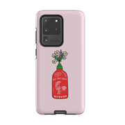 Samsung phone case-Hot Sauce-Product Details Raised bevel to protect screen from scratches. Impact resistant polycarbonate shell and shock absorbing inner TPU liner. Secure fit with design wrapping around side of the case and full access to ports. Compatible with Qi-standard wireless charging. Thickness 1/8 inch (3mm), weight 30g. Compatibility See drop down menu for options, please select the right case as we print to order.-Stringberry