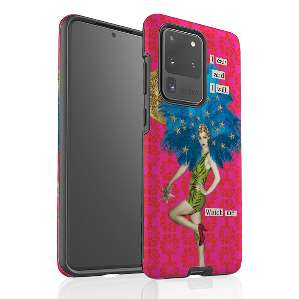 Samsung phone case-I Can And I Will By Clare Jordan-Product Details Raised bevel to protect screen from scratches. Impact resistant polycarbonate shell and shock absorbing inner TPU liner. Secure fit with design wrapping around side of the case and full access to ports. Compatible with Qi-standard wireless charging. Thickness 1/8 inch (3mm), weight 30g. Compatibility See drop down menu for options, please select the right case as we print to order.-Stringberry