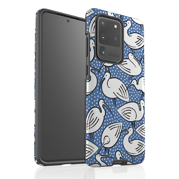 Samsung phone case-Ibis By Cressida Bell-Product Details Raised bevel to protect screen from scratches. Impact resistant polycarbonate shell and shock absorbing inner TPU liner. Secure fit with design wrapping around side of the case and full access to ports. Compatible with Qi-standard wireless charging. Thickness 1/8 inch (3mm), weight 30g. Compatibility See drop down menu for options, please select the right case as we print to order.-Stringberry