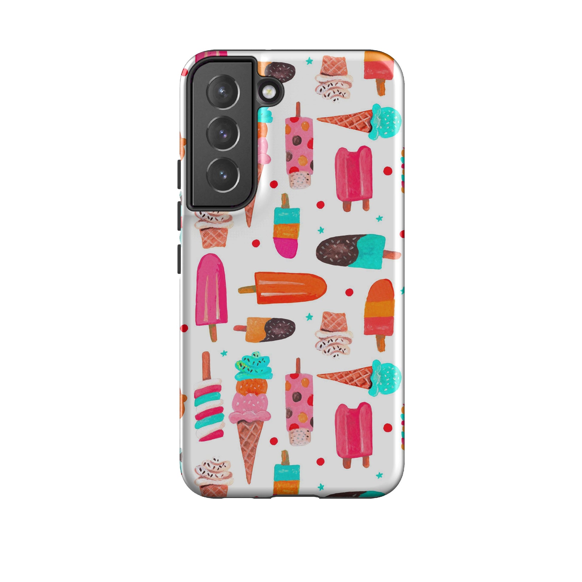 Samsung phone case-Ice By Caroline Bonne Muller-Product Details Raised bevel to protect screen from scratches. Impact resistant polycarbonate shell and shock absorbing inner TPU liner. Secure fit with design wrapping around side of the case and full access to ports. Compatible with Qi-standard wireless charging. Thickness 1/8 inch (3mm), weight 30g. Compatibility See drop down menu for options, please select the right case as we print to order.-Stringberry