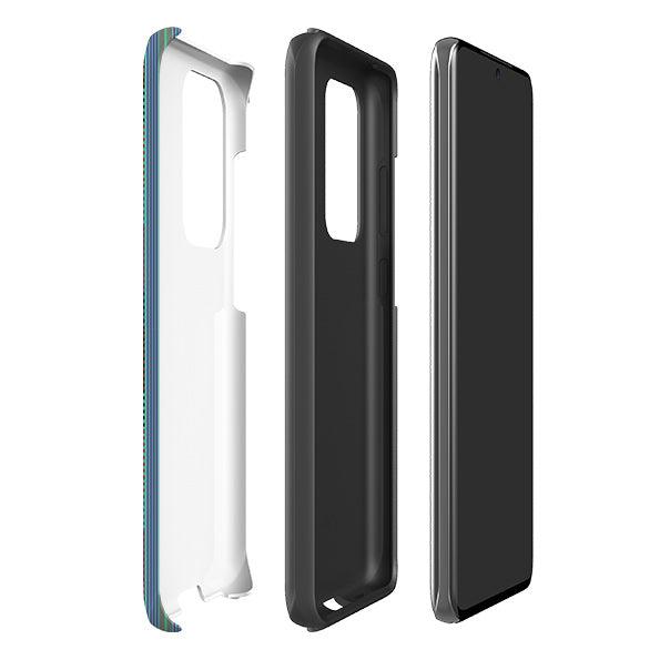 Samsung phone case-Indian Stripe By Cressida Bell-Product Details Raised bevel to protect screen from scratches. Impact resistant polycarbonate shell and shock absorbing inner TPU liner. Secure fit with design wrapping around side of the case and full access to ports. Compatible with Qi-standard wireless charging. Thickness 1/8 inch (3mm), weight 30g. Compatibility See drop down menu for options, please select the right case as we print to order.-Stringberry