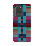 Samsung phone case-Indian Stripe By Cressida Bell-Product Details Raised bevel to protect screen from scratches. Impact resistant polycarbonate shell and shock absorbing inner TPU liner. Secure fit with design wrapping around side of the case and full access to ports. Compatible with Qi-standard wireless charging. Thickness 1/8 inch (3mm), weight 30g. Compatibility See drop down menu for options, please select the right case as we print to order.-Stringberry
