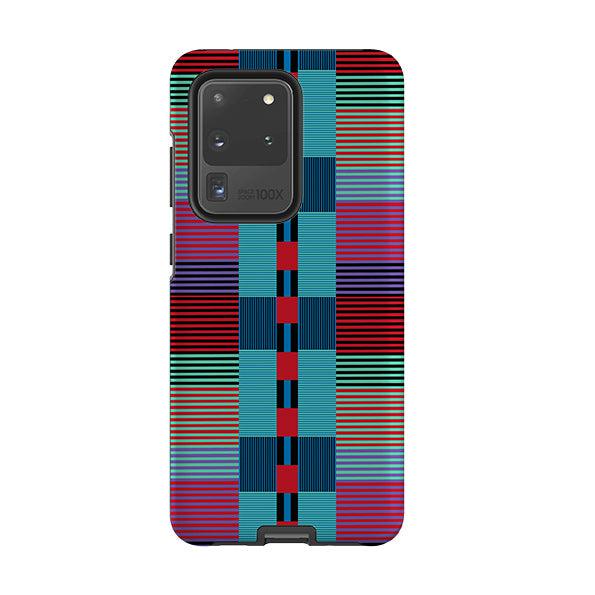 Samsung phone case-Indian Stripe By Cressida Bell-Product Details Raised bevel to protect screen from scratches. Impact resistant polycarbonate shell and shock absorbing inner TPU liner. Secure fit with design wrapping around side of the case and full access to ports. Compatible with Qi-standard wireless charging. Thickness 1/8 inch (3mm), weight 30g. Compatibility See drop down menu for options, please select the right case as we print to order.-Stringberry