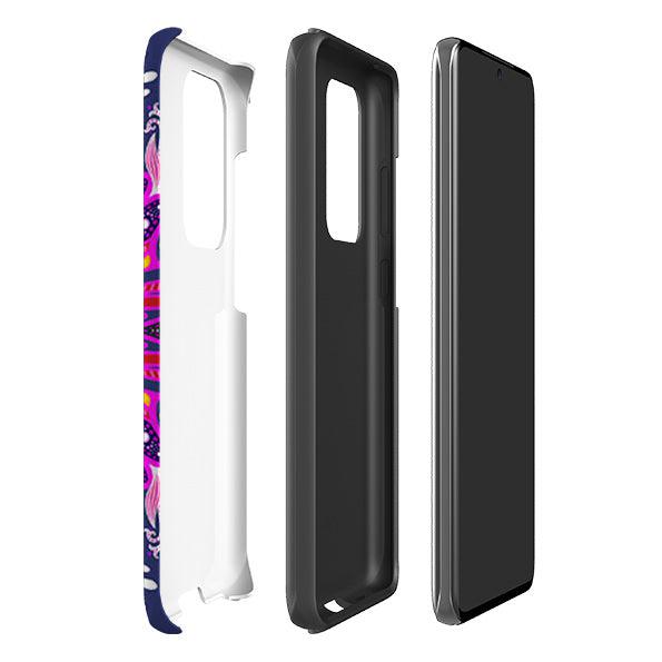 Samsung phone case-Iris 1 By Mia Underwood-Product Details Raised bevel to protect screen from scratches. Impact resistant polycarbonate shell and shock absorbing inner TPU liner. Secure fit with design wrapping around side of the case and full access to ports. Compatible with Qi-standard wireless charging. Thickness 1/8 inch (3mm), weight 30g. Compatibility See drop down menu for options, please select the right case as we print to order.-Stringberry