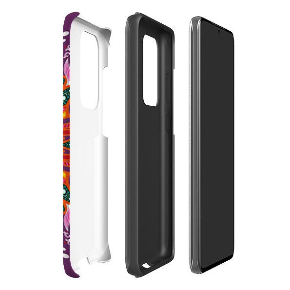 Samsung phone case-Iris 2 By Mia Underwood-Product Details Raised bevel to protect screen from scratches. Impact resistant polycarbonate shell and shock absorbing inner TPU liner. Secure fit with design wrapping around side of the case and full access to ports. Compatible with Qi-standard wireless charging. Thickness 1/8 inch (3mm), weight 30g. Compatibility See drop down menu for options, please select the right case as we print to order.-Stringberry