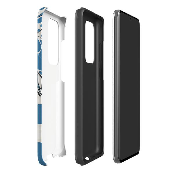 Samsung phone case-Island Blue-Product Details Raised bevel to protect screen from scratches. Impact resistant polycarbonate shell and shock absorbing inner TPU liner. Secure fit with design wrapping around side of the case and full access to ports. Compatible with Qi-standard wireless charging. Thickness 1/8 inch (3mm), weight 30g. Compatibility See drop down menu for options, please select the right case as we print to order.-Stringberry