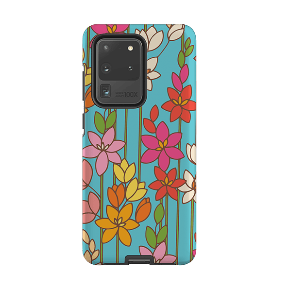 Samsung phone case-Ixia Aqua By Amelia Bowman-Product Details Raised bevel to protect screen from scratches. Impact resistant polycarbonate shell and shock absorbing inner TPU liner. Secure fit with design wrapping around side of the case and full access to ports. Compatible with Qi-standard wireless charging. Thickness 1/8 inch (3mm), weight 30g. Compatibility See drop down menu for options, please select the right case as we print to order.-Stringberry