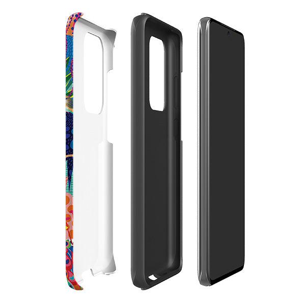 Samsung phone case-Jungle By Mia Underwood-Product Details Raised bevel to protect screen from scratches. Impact resistant polycarbonate shell and shock absorbing inner TPU liner. Secure fit with design wrapping around side of the case and full access to ports. Compatible with Qi-standard wireless charging. Thickness 1/8 inch (3mm), weight 30g. Compatibility See drop down menu for options, please select the right case as we print to order.-Stringberry