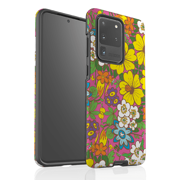 Samsung phone case-Kaleidoscope By Amelia Bowman-Product Details Raised bevel to protect screen from scratches. Impact resistant polycarbonate shell and shock absorbing inner TPU liner. Secure fit with design wrapping around side of the case and full access to ports. Compatible with Qi-standard wireless charging. Thickness 1/8 inch (3mm), weight 30g. Compatibility See drop down menu for options, please select the right case as we print to order.-Stringberry
