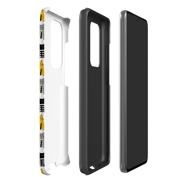 Samsung phone case-Kit-Kat-Product Details Raised bevel to protect screen from scratches. Impact resistant polycarbonate shell and shock absorbing inner TPU liner. Secure fit with design wrapping around side of the case and full access to ports. Compatible with Qi-standard wireless charging. Thickness 1/8 inch (3mm), weight 30g. Compatibility See drop down menu for options, please select the right case as we print to order.-Stringberry