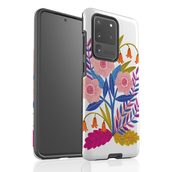 Samsung phone case-Leaves Cluster By Lee Foster Wilson-Product Details Raised bevel to protect screen from scratches. Impact resistant polycarbonate shell and shock absorbing inner TPU liner. Secure fit with design wrapping around side of the case and full access to ports. Compatible with Qi-standard wireless charging. Thickness 1/8 inch (3mm), weight 30g. Compatibility See drop down menu for options, please select the right case as we print to order.-Stringberry