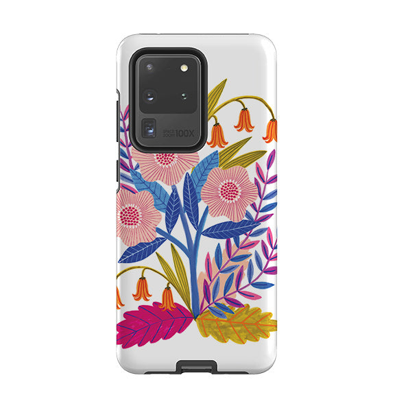 Samsung phone case-Leaves Cluster By Lee Foster Wilson-Product Details Raised bevel to protect screen from scratches. Impact resistant polycarbonate shell and shock absorbing inner TPU liner. Secure fit with design wrapping around side of the case and full access to ports. Compatible with Qi-standard wireless charging. Thickness 1/8 inch (3mm), weight 30g. Compatibility See drop down menu for options, please select the right case as we print to order.-Stringberry