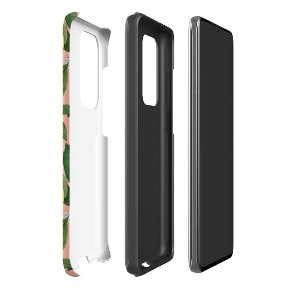 Samsung phone case-Lemons By Jade Mosinski-Product Details Raised bevel to protect screen from scratches. Impact resistant polycarbonate shell and shock absorbing inner TPU liner. Secure fit with design wrapping around side of the case and full access to ports. Compatible with Qi-standard wireless charging. Thickness 1/8 inch (3mm), weight 30g. Compatibility See drop down menu for options, please select the right case as we print to order.-Stringberry