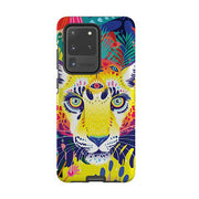 Samsung phone case-Leopard By Mia Underwood-Product Details Raised bevel to protect screen from scratches. Impact resistant polycarbonate shell and shock absorbing inner TPU liner. Secure fit with design wrapping around side of the case and full access to ports. Compatible with Qi-standard wireless charging. Thickness 1/8 inch (3mm), weight 30g. Compatibility See drop down menu for options, please select the right case as we print to order.-Stringberry