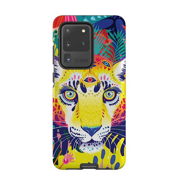 Samsung phone case-Leopard By Mia Underwood-Product Details Raised bevel to protect screen from scratches. Impact resistant polycarbonate shell and shock absorbing inner TPU liner. Secure fit with design wrapping around side of the case and full access to ports. Compatible with Qi-standard wireless charging. Thickness 1/8 inch (3mm), weight 30g. Compatibility See drop down menu for options, please select the right case as we print to order.-Stringberry