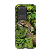 Samsung phone case-Leopard Poised By Bex Parkin-Product Details Raised bevel to protect screen from scratches. Impact resistant polycarbonate shell and shock absorbing inner TPU liner. Secure fit with design wrapping around side of the case and full access to ports. Compatible with Qi-standard wireless charging. Thickness 1/8 inch (3mm), weight 30g. Compatibility See drop down menu for options, please select the right case as we print to order.-Stringberry