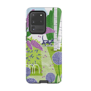 Samsung phone case-Lilac And Alliums By Liane Payne-Product Details Raised bevel to protect screen from scratches. Impact resistant polycarbonate shell and shock absorbing inner TPU liner. Secure fit with design wrapping around side of the case and full access to ports. Compatible with Qi-standard wireless charging. Thickness 1/8 inch (3mm), weight 30g. Compatibility See drop down menu for options, please select the right case as we print to order.-Stringberry