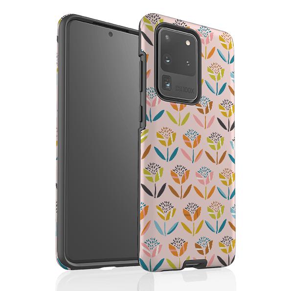 Samsung phone case-Little Flowers By Ali Brookes-Product Details Raised bevel to protect screen from scratches. Impact resistant polycarbonate shell and shock absorbing inner TPU liner. Secure fit with design wrapping around side of the case and full access to ports. Compatible with Qi-standard wireless charging. Thickness 1/8 inch (3mm), weight 30g. Compatibility See drop down menu for options, please select the right case as we print to order.-Stringberry