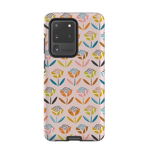 Samsung phone case-Little Flowers By Ali Brookes-Product Details Raised bevel to protect screen from scratches. Impact resistant polycarbonate shell and shock absorbing inner TPU liner. Secure fit with design wrapping around side of the case and full access to ports. Compatible with Qi-standard wireless charging. Thickness 1/8 inch (3mm), weight 30g. Compatibility See drop down menu for options, please select the right case as we print to order.-Stringberry