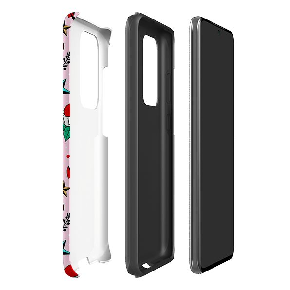 Samsung phone case-Love Case By Suzy Taylor-Product Details Raised bevel to protect screen from scratches. Impact resistant polycarbonate shell and shock absorbing inner TPU liner. Secure fit with design wrapping around side of the case and full access to ports. Compatible with Qi-standard wireless charging. Thickness 1/8 inch (3mm), weight 30g. Compatibility See drop down menu for options, please select the right case as we print to order.-Stringberry