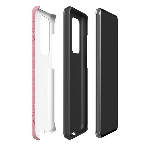 Samsung phone case-Love Hearts-Product Details Raised bevel to protect screen from scratches. Impact resistant polycarbonate shell and shock absorbing inner TPU liner. Secure fit with design wrapping around side of the case and full access to ports. Compatible with Qi-standard wireless charging. Thickness 1/8 inch (3mm), weight 30g. Compatibility See drop down menu for options, please select the right case as we print to order.-Stringberry