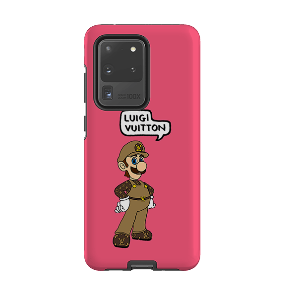 Samsung phone case-Luigi Vuitton Peachy By Angelica Hicks-Product Details Raised bevel to protect screen from scratches. Impact resistant polycarbonate shell and shock absorbing inner TPU liner. Secure fit with design wrapping around side of the case and full access to ports. Compatible with Qi-standard wireless charging. Thickness 1/8 inch (3mm), weight 30g. Compatibility See drop down menu for options, please select the right case as we print to order.-Stringberry