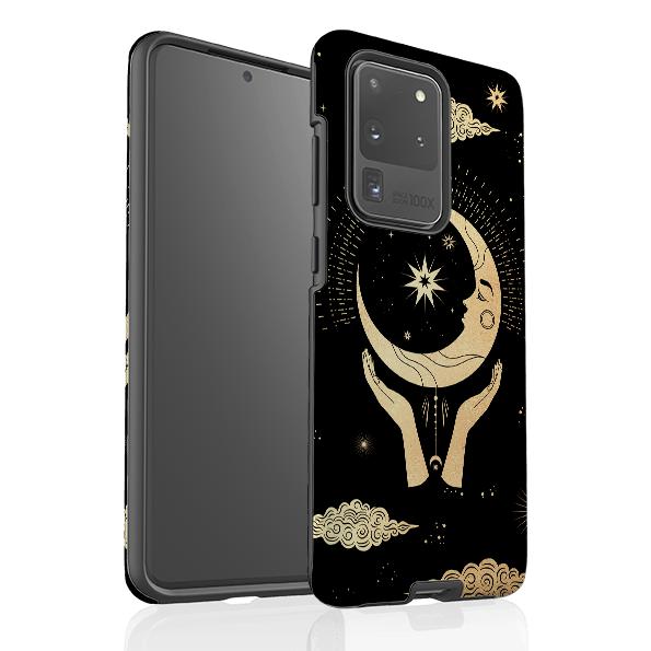 Samsung phone case-Luna-Product Details Raised bevel to protect screen from scratches. Impact resistant polycarbonate shell and shock absorbing inner TPU liner. Secure fit with design wrapping around side of the case and full access to ports. Compatible with Qi-standard wireless charging. Thickness 1/8 inch (3mm), weight 30g. Compatibility See drop down menu for options, please select the right case as we print to order.-Stringberry