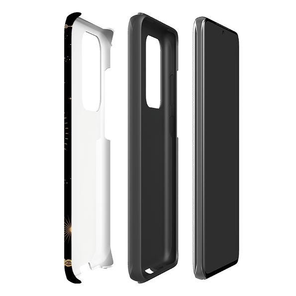 Samsung phone case-Luna-Product Details Raised bevel to protect screen from scratches. Impact resistant polycarbonate shell and shock absorbing inner TPU liner. Secure fit with design wrapping around side of the case and full access to ports. Compatible with Qi-standard wireless charging. Thickness 1/8 inch (3mm), weight 30g. Compatibility See drop down menu for options, please select the right case as we print to order.-Stringberry