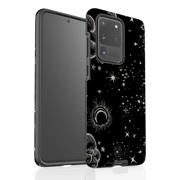 Samsung phone case-Lyra-Product Details Raised bevel to protect screen from scratches. Impact resistant polycarbonate shell and shock absorbing inner TPU liner. Secure fit with design wrapping around side of the case and full access to ports. Compatible with Qi-standard wireless charging. Thickness 1/8 inch (3mm), weight 30g. Compatibility See drop down menu for options, please select the right case as we print to order.-Stringberry