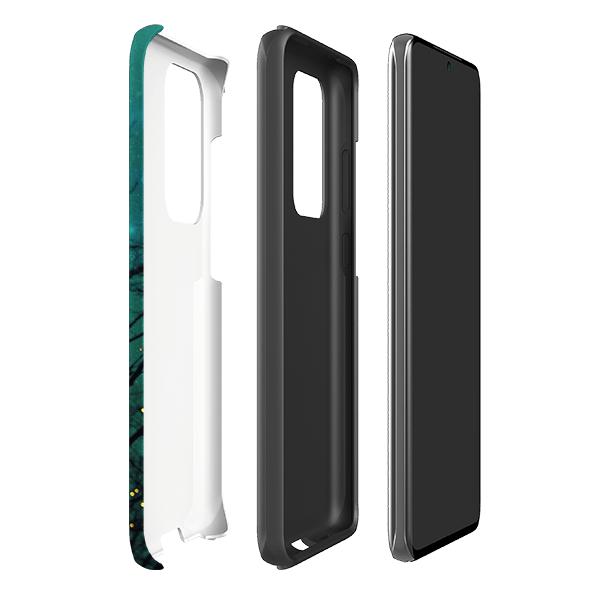 Samsung phone case-Magical Nights-Product Details Raised bevel to protect screen from scratches. Impact resistant polycarbonate shell and shock absorbing inner TPU liner. Secure fit with design wrapping around side of the case and full access to ports. Compatible with Qi-standard wireless charging. Thickness 1/8 inch (3mm), weight 30g. Compatibility See drop down menu for options, please select the right case as we print to order.-Stringberry